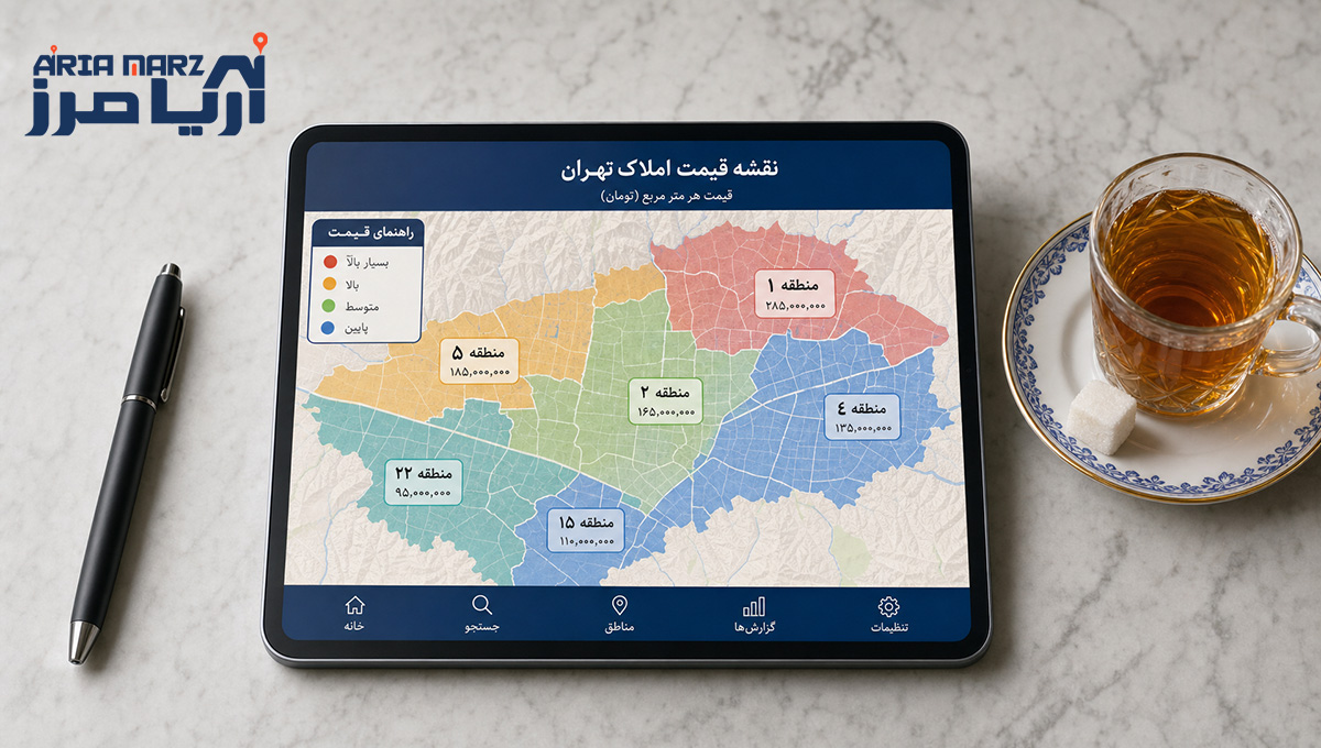 انقلاب در بازار مسکن ایران: آریامرز چگونه با فناوریهای هوشمند، شفافیت و سودآوری را در خرید، فروش و اجاره ملک متحول میکند؟ تحلیل لحظهای و نقشهمحور قیمت خرید و فروش آپارتمان در مناطق مختلف تهران با سامانه هوشمند آریامرز