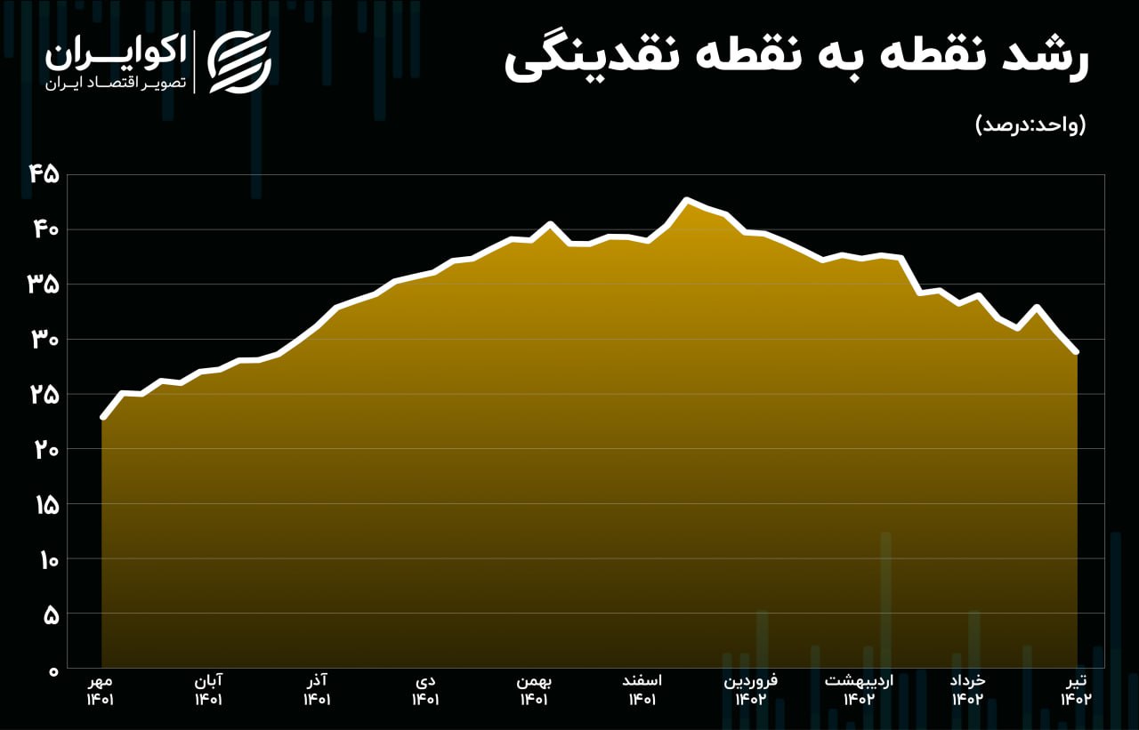 رشد نقطه به نقطه نقدینگی