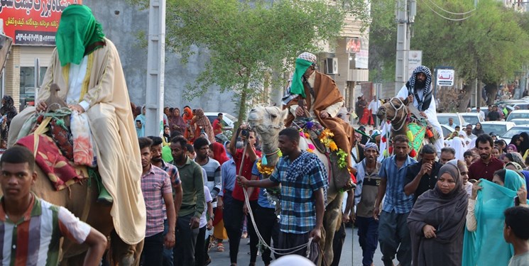 مولود خوانی آئینی ماندگار در روز غدیر در میناب +عکس