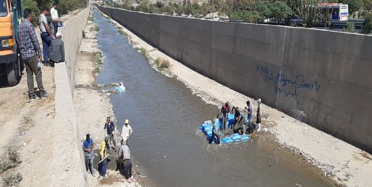 تونل حفرشده در زیر رودخانه سرخه حصار مسدود شد