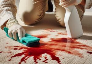 پاک کردن لکه‌های خون از روی فرش