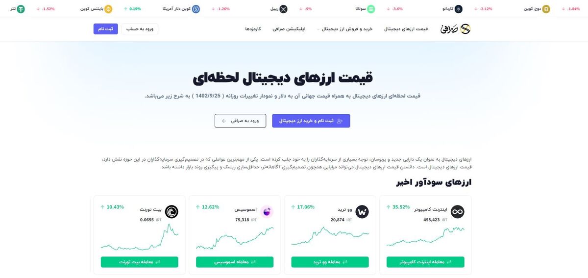 آموزش تحلیل تکنیکال و فاندامنتال قیمت ارزهای دیجیتال در sarafi.io