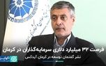فرصت ۳۲ میلیارد دلاری سرمایه‌گذاران در کرمان