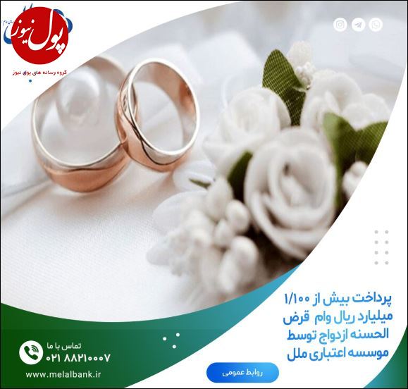 پرداخت بیش از ۱/۱۰۰ میلیارد ریال وام قرض الحسنه ازدواج