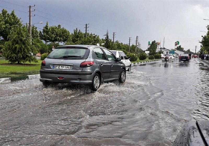 آبگرفتگی در معابر مازندران پس از بارندگی شدید