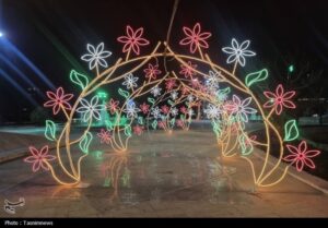 نورپردازی ویژه میدان نماز با تونل نوری ۱۱۰ متری