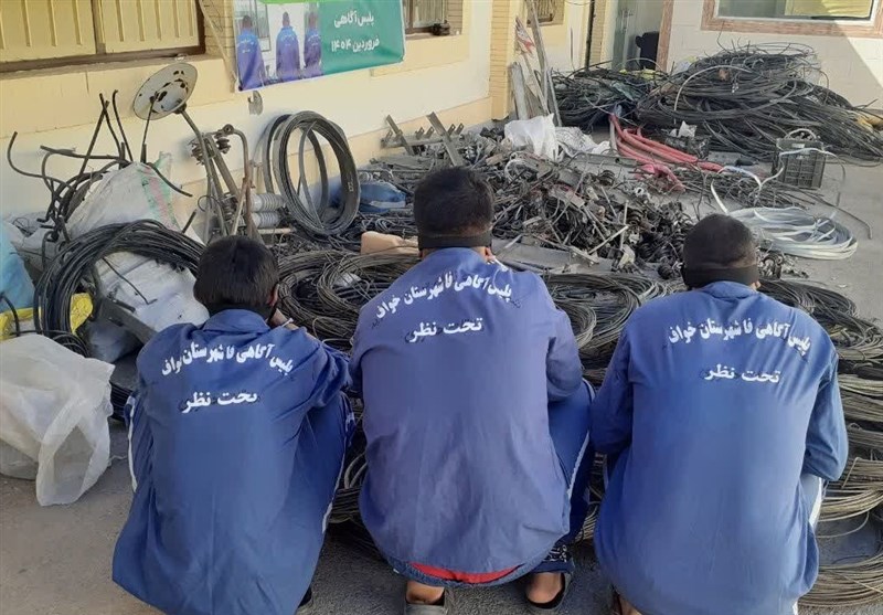 سارقان کابل برق در ورامین دستگیر شدند