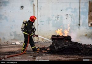 آتش‌سوزی در بازار آهن مکان ۳ مصدوم برجای گذاشت