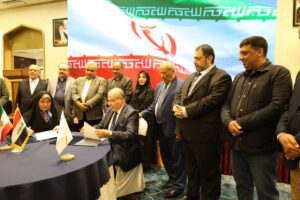 امضای تفاهمنامه ۶ گانه تجارت خارجی خوزستان با اتاق‌های بازرگانی عراق