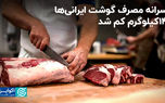 سرانه مصرف گوشت ایرانی‌ها ۱۴ کیلوگرم کم شد