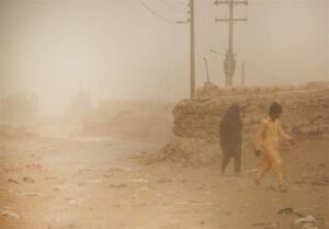 سرعت طوفان گردوخاک در زابل به مرز ۱۰۰ کیلومتر رسید