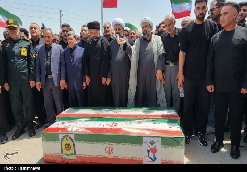 وداع باشکوه با ۲ سرباز شهید فراجا در رباط‌کریم