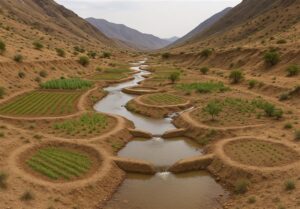 «نجات آب» _ ۵ | جمع‌آوری آب باران در مزارع با «میکرودام‌های خاکی»